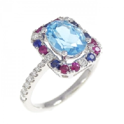 Nhẫn Blue Topaz 750WG