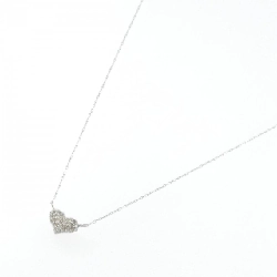 K18WG Dây chuyền kim cương hình trái tim 0.10CT - Hàng hiệu Chính hãng 861109