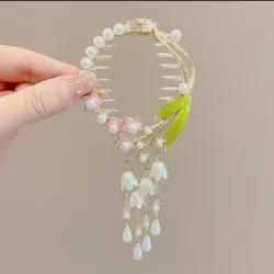 ✨ KẸP TÓC NGỌC TRAI CỔ ĐIỂN – SANG CHẢNH NHẸ NHÀNG ✨
