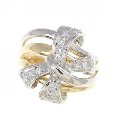 Nhẫn kim cương ruy băng K18YG/PT900 0.19CT 669538