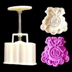 Khuôn trung thu lò xo, khuôn ép xôi túi tiền tài lộc chữ Lộc loại 180 gram - Mã số 1166 338453
