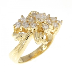 Nhẫn kim cương K18YG 0.55CT