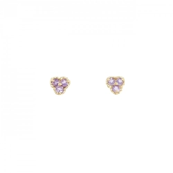 K18YG Amethyst Bông tai - Hàng hiệu Chính hãng