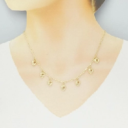 K18YG Dây chuyền hình trái tim - Hàng hiệu chính hãng 864839