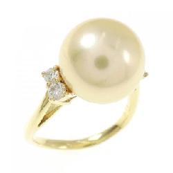 Nhẫn ngọc trai trắng K18YG 11.4mm - Hàng hiệu Authentic