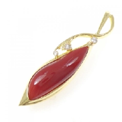 K18YG San hô Brooch - Hàng hiệu Chính hãng