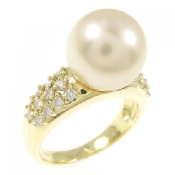 Nhẫn ngọc trai trắng K18YG 11mm - Hàng hiệu Authentic