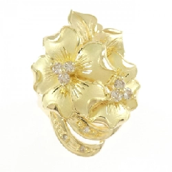 Nhẫn kim cương hoa K18YG 0.19CT 670159