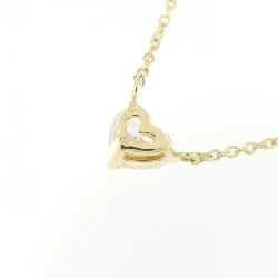 K18YG Dây chuyền kim cương 0.397CT H SI2 hình trái tim - Hàng hiệu Authentic 880476