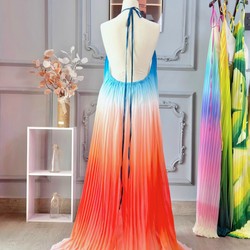 Đầm maxi loang , chất lụa chiffon 138849