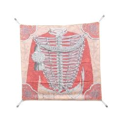 Khăn lụa hai mặt BRANDEBOURGS FLEURIS của Hermès