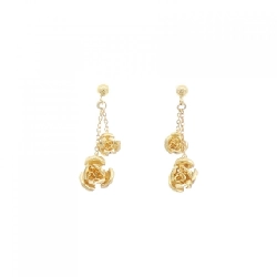 K18YG Bông tai hồng - Hàng hiệu Authentic