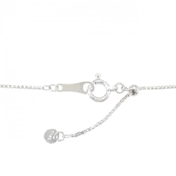 K18WG Dây chuyền kim cương chéo 0.50CT - Hàng hiệu Authentic 867389