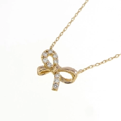 K18PG Dây chuyền kim cương hình ruy băng 0.05CT - Hàng hiệu Chính hãng 862553