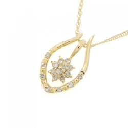 K18YG 2WAY Dây chuyền kim cương 0.12CT - Hàng hiệu Authentic 860589