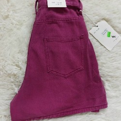 Quần short jean cạp cao lưng chun 11041