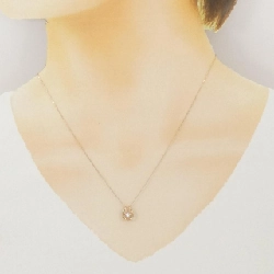 K18PG Nhẫn móng ngựa kim cương dây chuyền 0.08CT - Hàng hiệu Chính hãng 858903