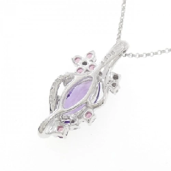 K18WG Hoa Amethyst Dây Chuyền 0.95CT - Hàng hiệu Chính hãng 860277