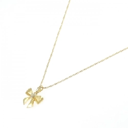 K18YG Dây chuyền kim cương hình ruy băng 0.041CT - Hàng hiệu Chính hãng 858227