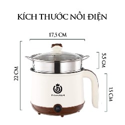 CA MỲ shanban kèm vỉ hấp inox sz 18cm 23171