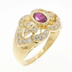 Nhẫn Ruby 750YG - Hàng hiệu Chính hãng