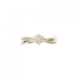 Nhẫn kim cương hoa K18YG/PT900 0.10CT - Hàng hiệu Authentic 854681