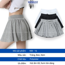 Chân váy dáng xoè Normalist phong cách tối giản, chất cotton thoáng mát da 315969