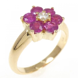 Nhẫn ruby K18YG hoa