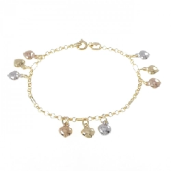 Bộ vòng tay trái tim ba màu 750 - Hàng hiệu Authentic 872405