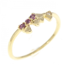 Nhẫn Garnet Ruy Băng K18YG - Hàng hiệu Chính hãng