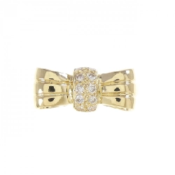 Nhẫn kim cương K18YG hình ruy băng 0.14CT 668595