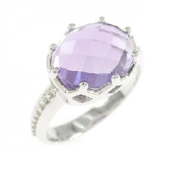 Nhẫn Amethyst K10WG - Hàng hiệu Authentic