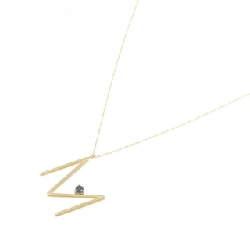 K18YG Chữ cái M Dây chuyền Sapphire - Hàng hiệu Chính hãng 862081