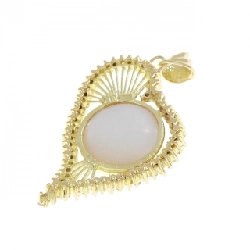 K18YG Mặt dây chuyền hình trái tim ngọc trai Mabe - Hàng hiệu Chính hãng 863253