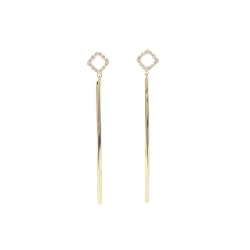 K18YG Bông tai kim cương 0.12CT - Hàng hiệu Chính hãng