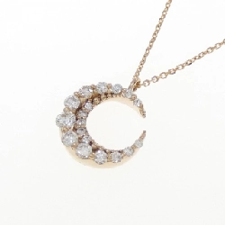 K18PG Mặt trăng Kim cương Dây chuyền 0.33CT - Hàng hiệu Chính hãng 859486