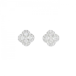 Bông tai kim cương hoa K18WG 0.50CT - Hàng hiệu chính hãng