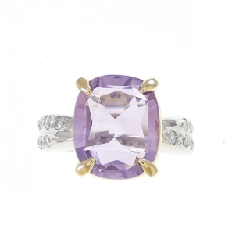 Nhẫn Amethyst PT850/K18YG 4.11CT - Hàng hiệu Authentic 848821