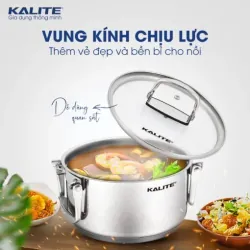 Bộ nồi inox Kalite KL381 16-20-24 cm, inox 304 5 lớp, gập gọn, đa năng 574431