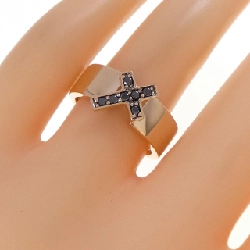 Nhẫn kim cương chéo K18PG/K18BG 0.13CT - Hàng hiệu chính hãng 849884