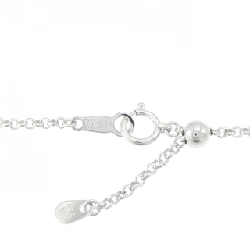 K18WG Dây chuyền kim cương chéo 1.12CT - Hàng hiệu Authentic 860076