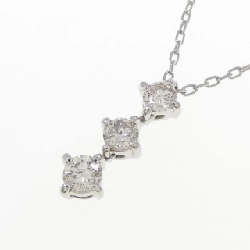 Dây chuyền kim cương ba viên PT900/PT850 0.50CT - Hàng hiệu Authentic 859674