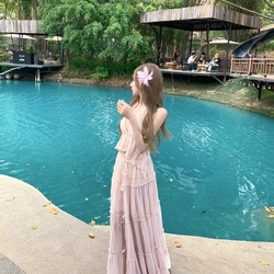 'ADELIA, Set Đầm Maxi Gồm Áo Yếm Và Chân Váy Dài Maxi Xinh 548291