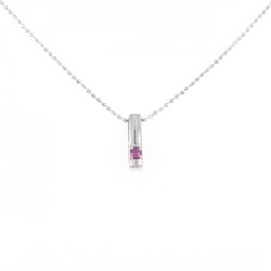 K18WG Dây chuyền Ruby 0.05CT - Hàng hiệu Chính hãng