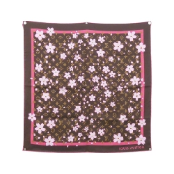 Louis Vuitton Monogram Cherry Blossom (LV x TM) Carre Cherry Blossom 70cm M96102 Khăn quàng - Hàng hiệu Chính hãng