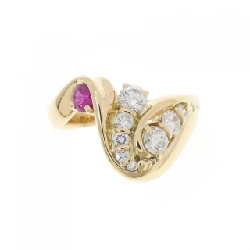 Nhẫn Ruby K18YG - Hàng hiệu Chính hãng 852823