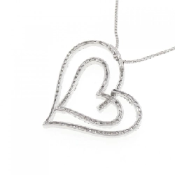 K14WG Dây chuyền kim cương hình trái tim 0.61CT - Hàng hiệu Chính hãng 860731