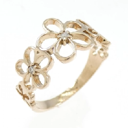 Nhẫn kim cương hoa K18PG 0.04CT