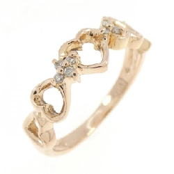 Nhẫn kim cương hình trái tim và hoa K18PG 0.05CT - Hàng hiệu chính hãng