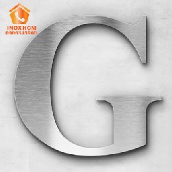 Chữ Inox Trắng Xước PVD - nhận gia công inox theo yêu cầu 3444
